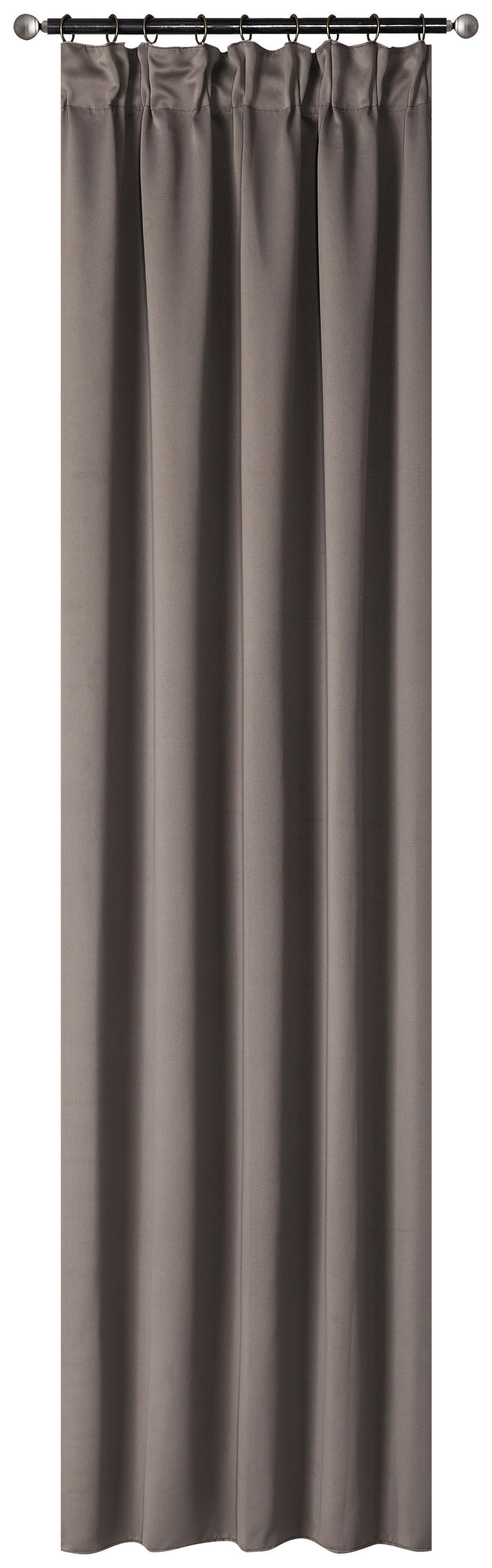 Készfüggöny Simone - taupe, Romantik / Landhaus, textil (135/175cm) - James Wood