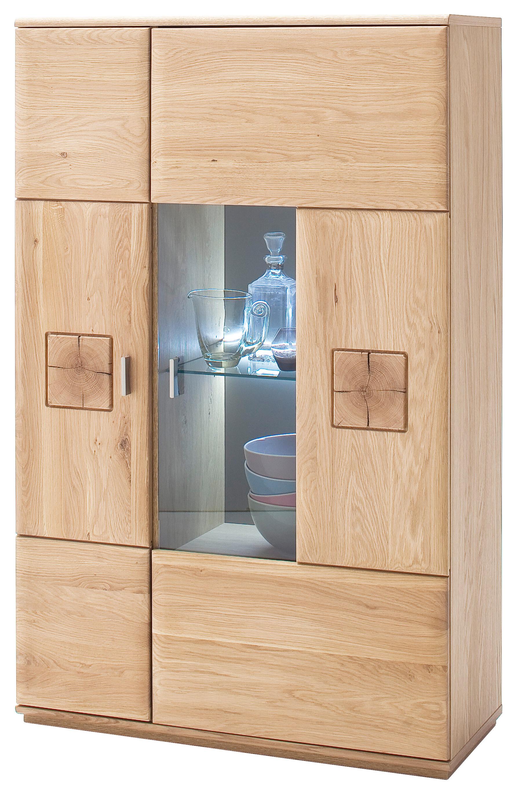 Highboard teilmassiv B: 90 cm Bologna Eichefarben