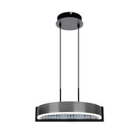 Led-pendelleuchte Inkl. Fernbedienung - Chromfarben/Schwarz, Design, Kunststoff/Metall (53,2/50/120cm) - Näve