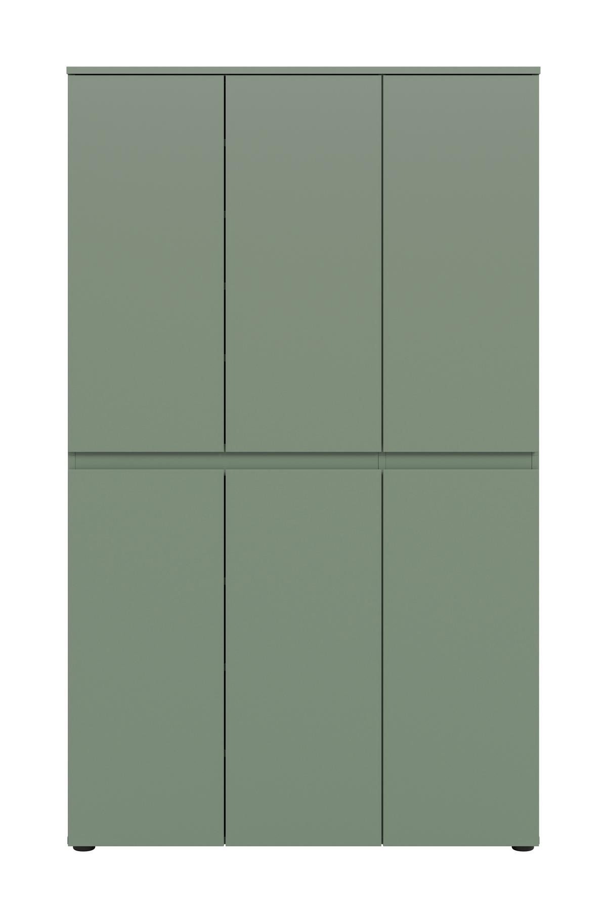 Garderobenschrank Scarpa, Graugrün B: 105 Cm - Schwarz/Graugrün, Design, Holzwerkstoff (105/175/37cm) - Livetastic