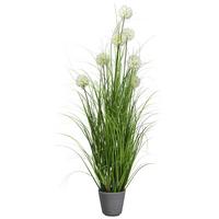 Umělá rostlina Palma, V: 150cm - šedá/zelená, Basics, plast (150cm) - Modern Living