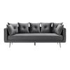 Pohovka Big Sofa LUIS, šedý samet - šedá/barva růžového zlata, Moderní, kov/dřevo (225/87/87cm) - Bessagi Home