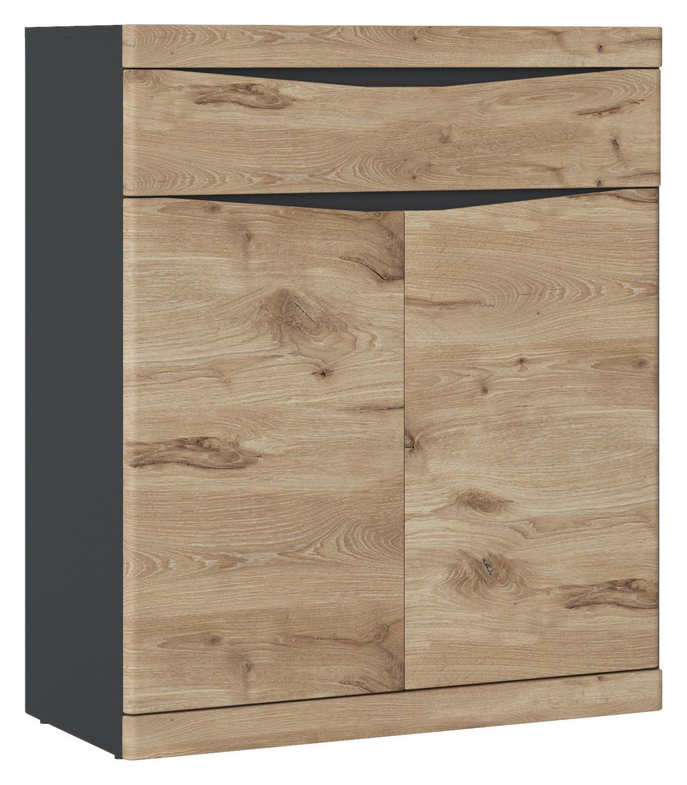 Schuhschrank Spring Anthrazit/Eiche Dekor B: 86 cm