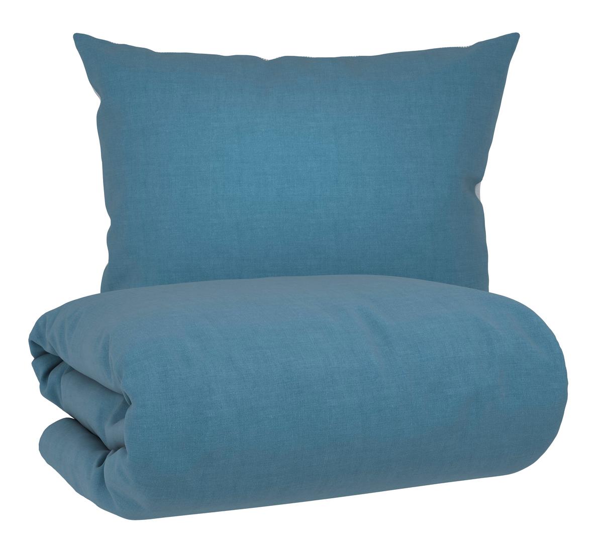 POSTEĽNÁ BIELIZEŇ CHAMBRAY STRIPES - modrá/biela, Modern, textil (140/200cm) - Mömax