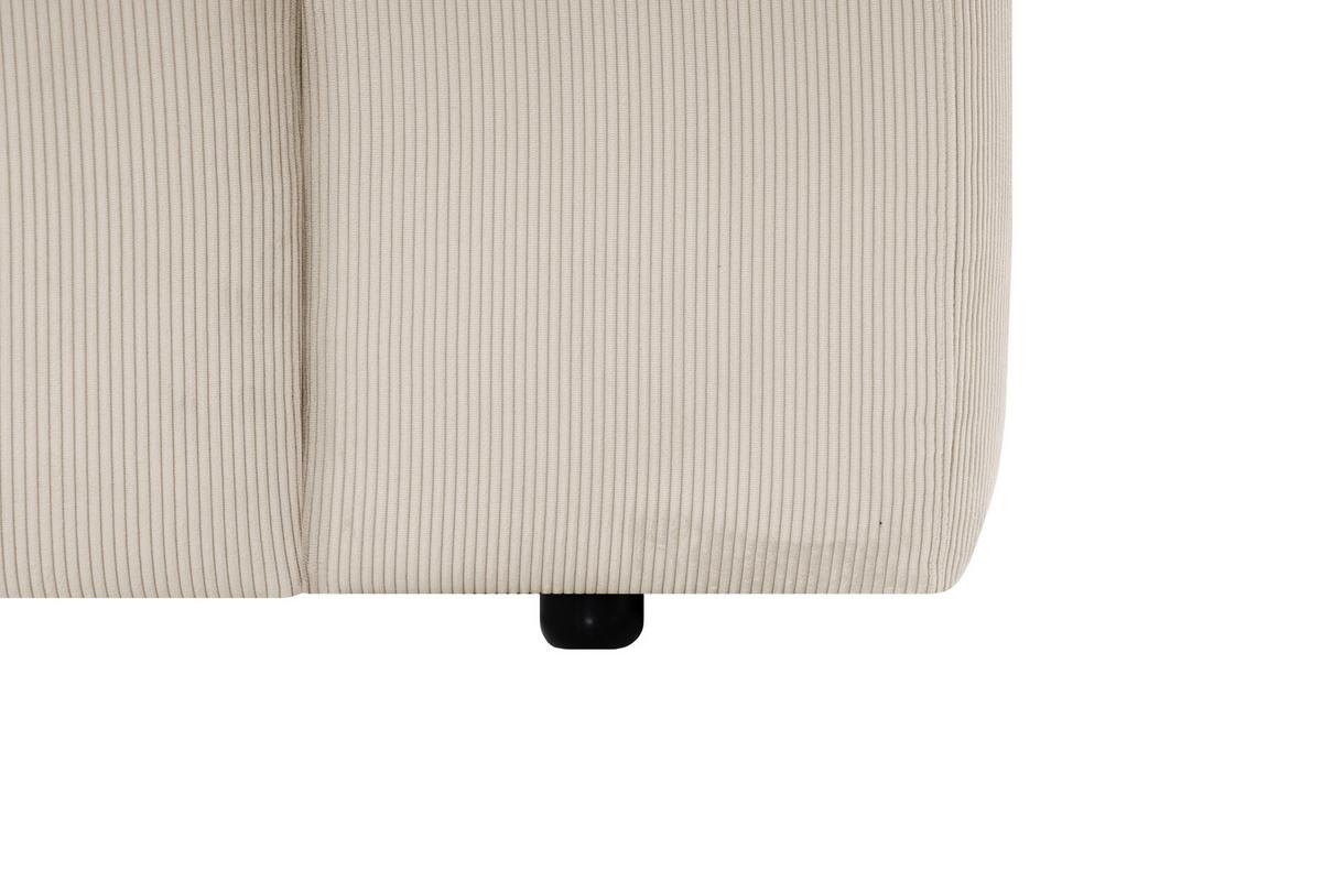 ECKSOFA Hannah Beige S: 200x304cm - Beige/Schwarz, Design, Textil (200/304cm) - MID.YOU