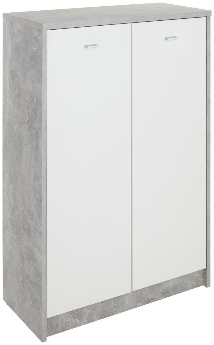 Kommode B 74cm 4-You New, Beton Optik/Weiß - Weiß/Grau, MODERN, Holzwerkstoff (74/111,4/34,6cm)