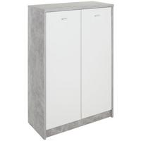 Kommode B 74cm 4-You New, Beton Optik/Weiß - Weiß/Grau, MODERN, Holzwerkstoff (74/111,4/34,6cm)