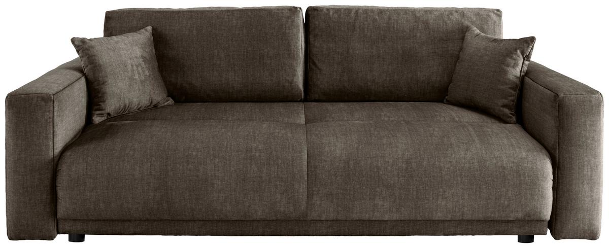 Schlafsofa Longo, Braun B: 245 Cm - Schwarz/Braun, MODERN, Textil (245/86/126cm) - Livetastic