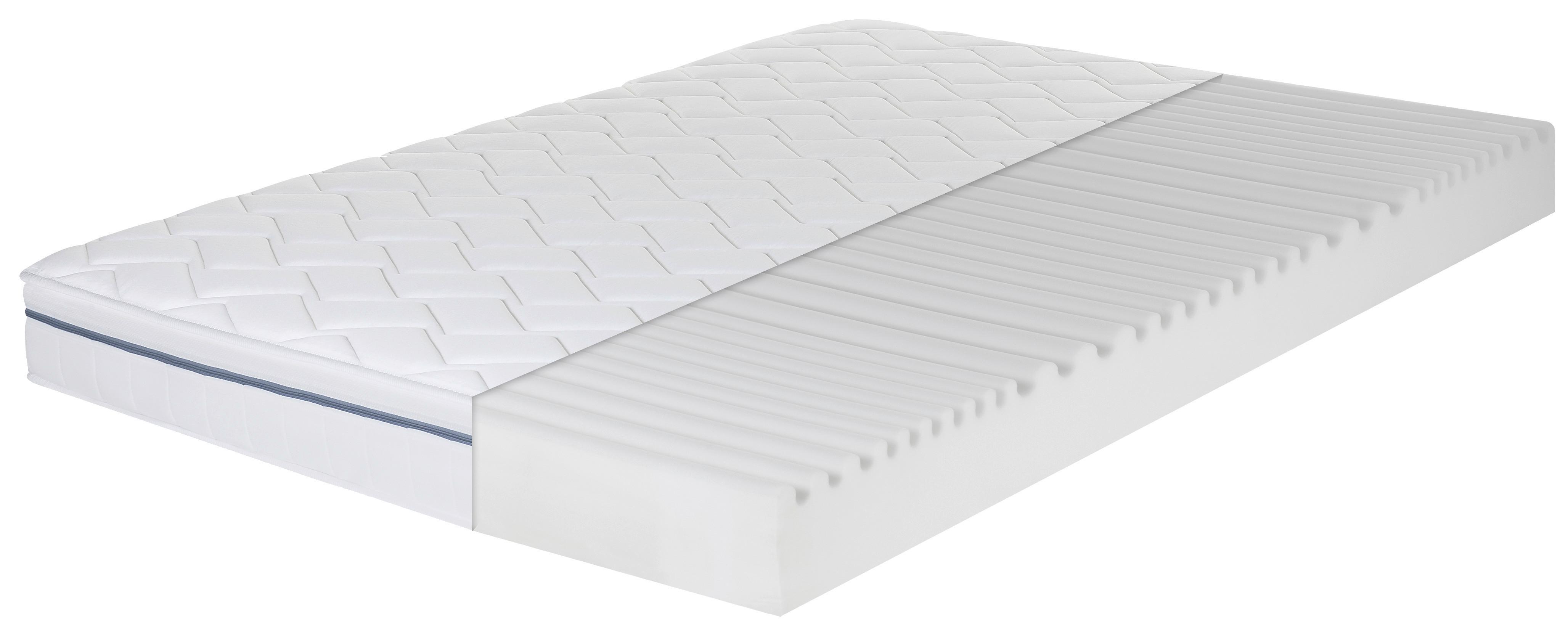Kaltschaummatratze Air Wave 23 3D - Weiß, Basics, Textil (160/200cm) - MID.YOU