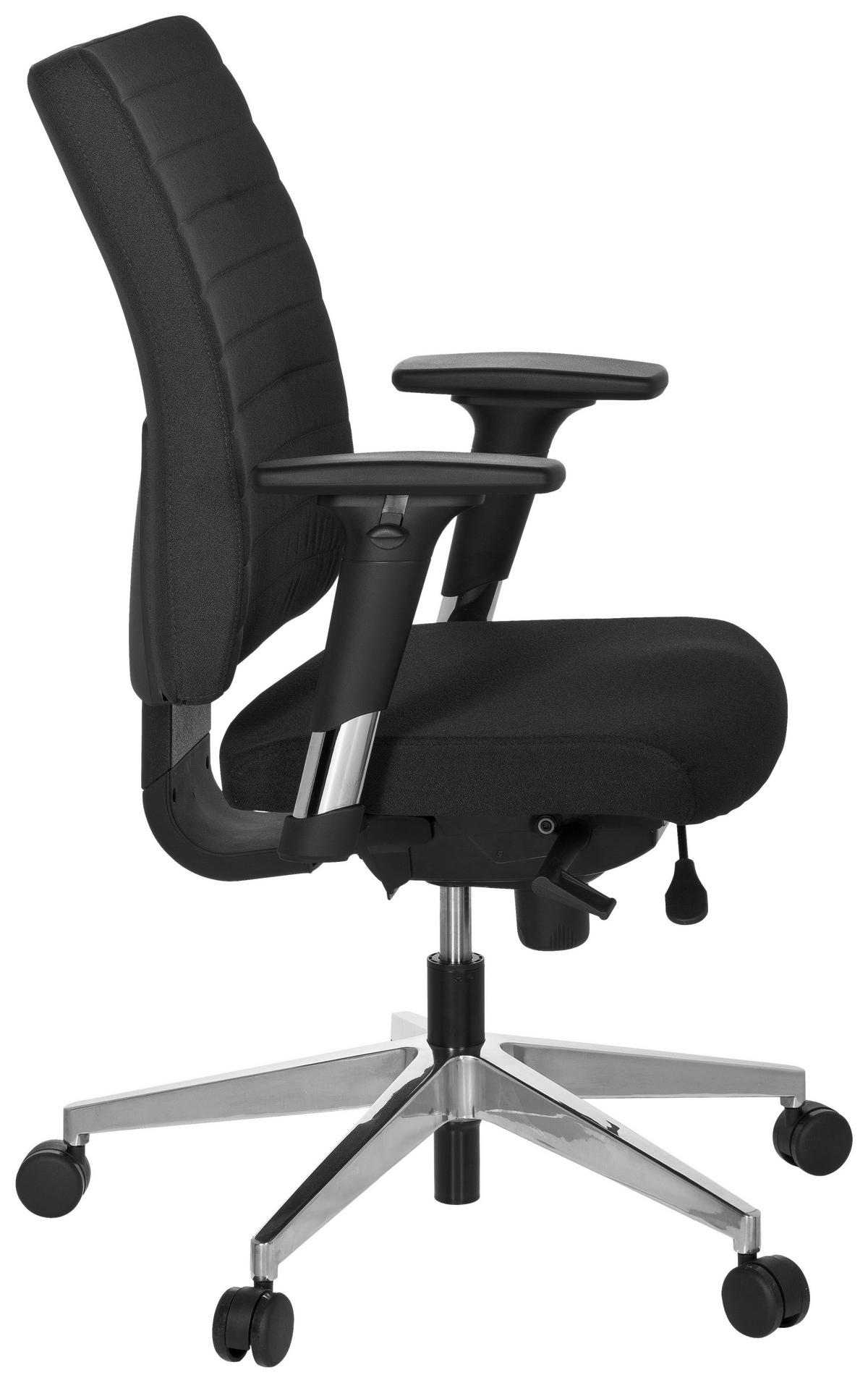 Drehstuhl Pro-Tec 350 Schwarz - Chromfarben/Schwarz, MODERN, Kunststoff/Textil (57/123/45cm) - MID.YOU