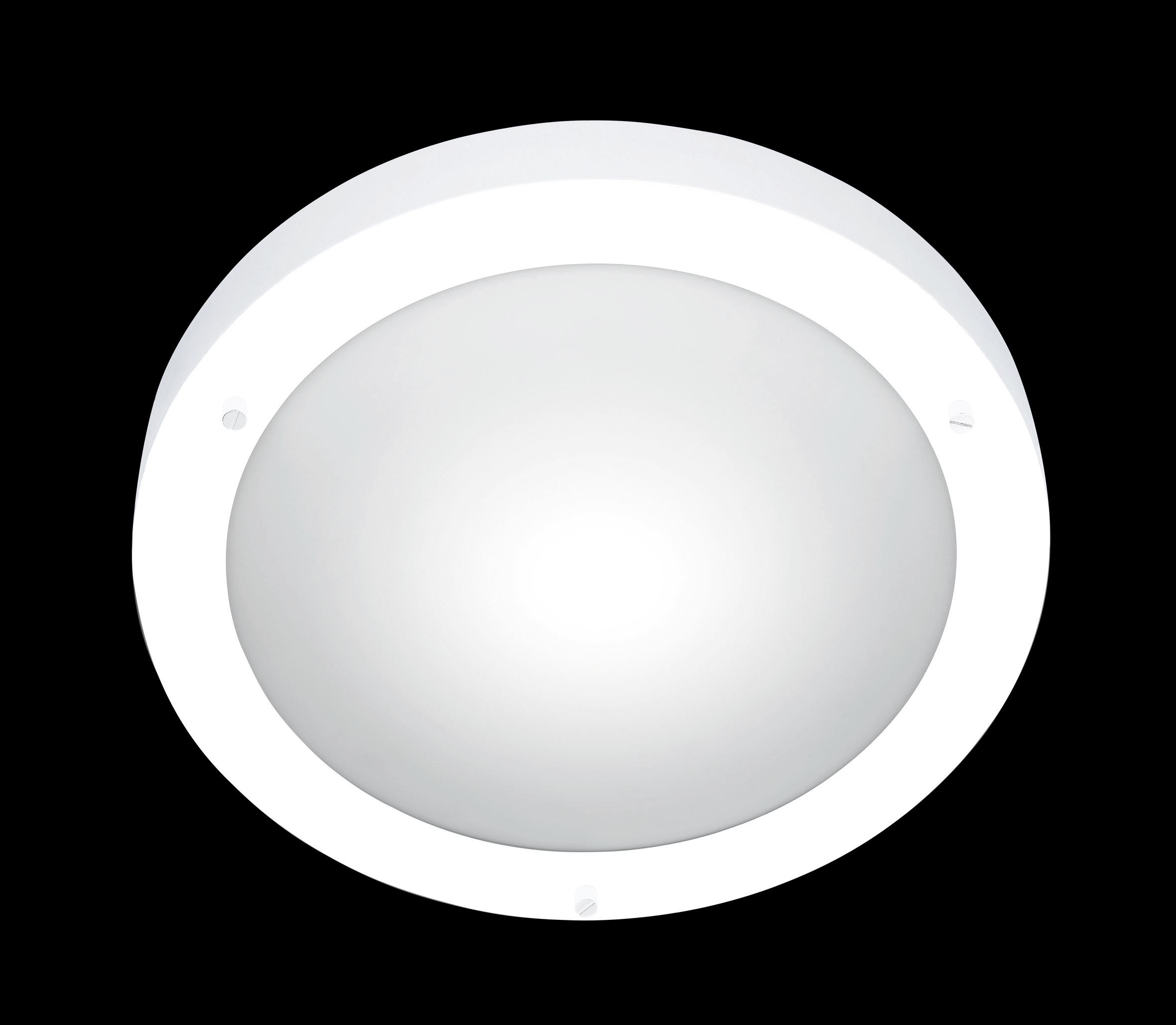 Deckenleuchte Ø 31,5 Cm 1-Flammig Rund Opalglas Matt - Weiß, Basics, Glas/Metall (31,5/8,0cm) - Trio Leuchten