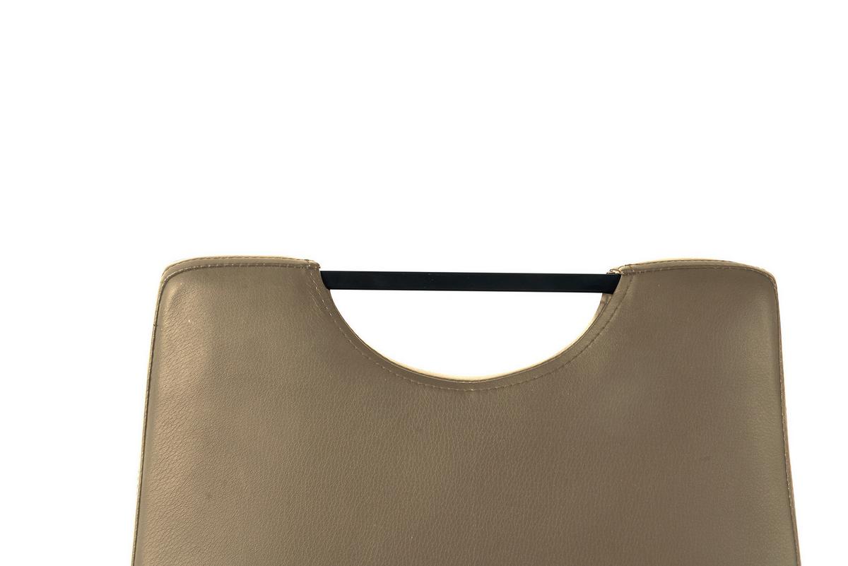 Stuhl-set Lederlook Taupe, B: 42cm - Taupe/Schwarz, Design, Kunststoff/Textil (42/98/56cm) - Livetastic