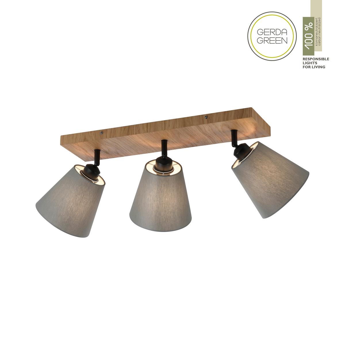 Deckenleuchte 11582-79 Gerda - Natur, Holzwerkstoff/Metall (77/28/26cm)