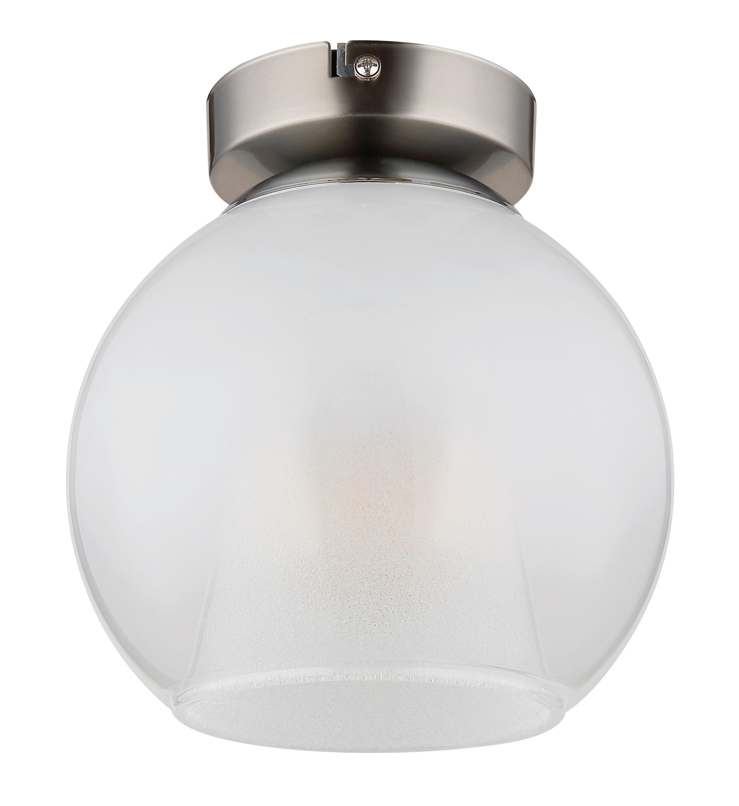 DECKENLEUCHTE Barry Chromfarben Klar D: 18cm - Klar/Chromfarben, Basics, Glas/Metall (18/19cm) - Globo