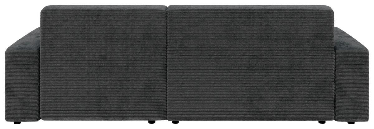 Ecksofa Wien Dunkelgrau S: 246x162 cm - Dunkelgrau/Schwarz, MODERN, Textil (246/162cm) - Trendmanufaktur