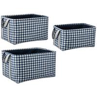 Kosár Chiara Kb. 22l - kék/fehér, Konventionell, textil/fém (40/27/21cm) - Luca Bessoni