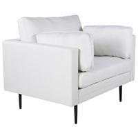 Sessel Boom Weiß B: 110 cm - Beige/Schwarz, Design, Kunststoff/Textil (110/84/86cm) - Livetastic