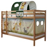 Etagenbett Rene Buche Massiv Mit Leiter + Spielzubehör - Multicolor/Weiß, MODERN, Holz/Textil (90/200cm) - MID.YOU