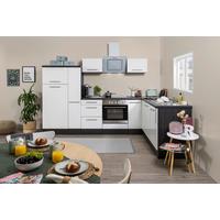 Eckküche Rp290ewc mit Geräten 290x200 cm Weiß - Eichefarben/Eiche grau, Basics, Holzwerkstoff (290/200cm) - Respekta