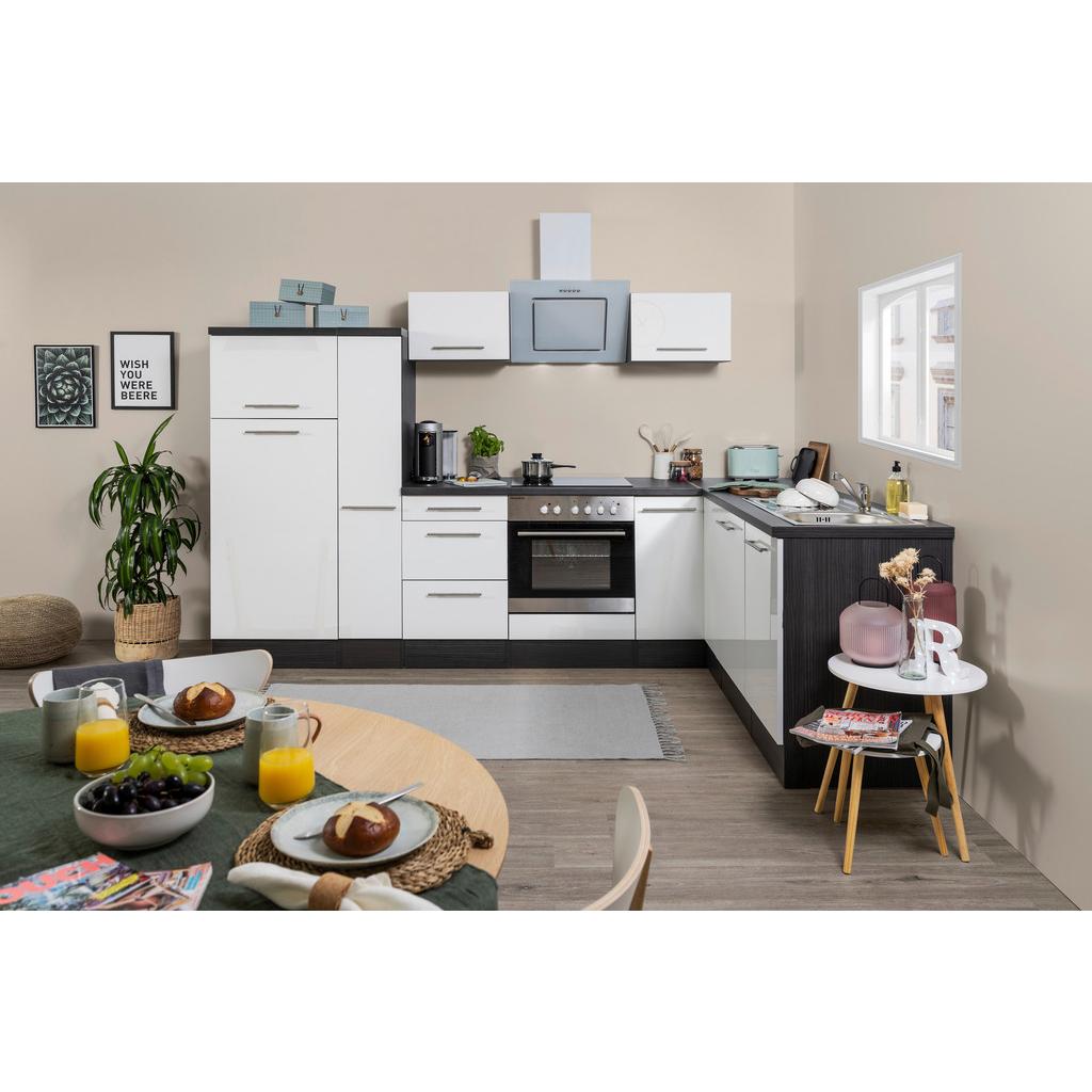 Eckküche Rp290ewc mit Geräten 290x200 cm Weiß