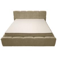 Polsterbett Noe Braun, Lf: 180x200 cm - Schwarz/Braun, Trend, Textil/Metall (180/200cm)
