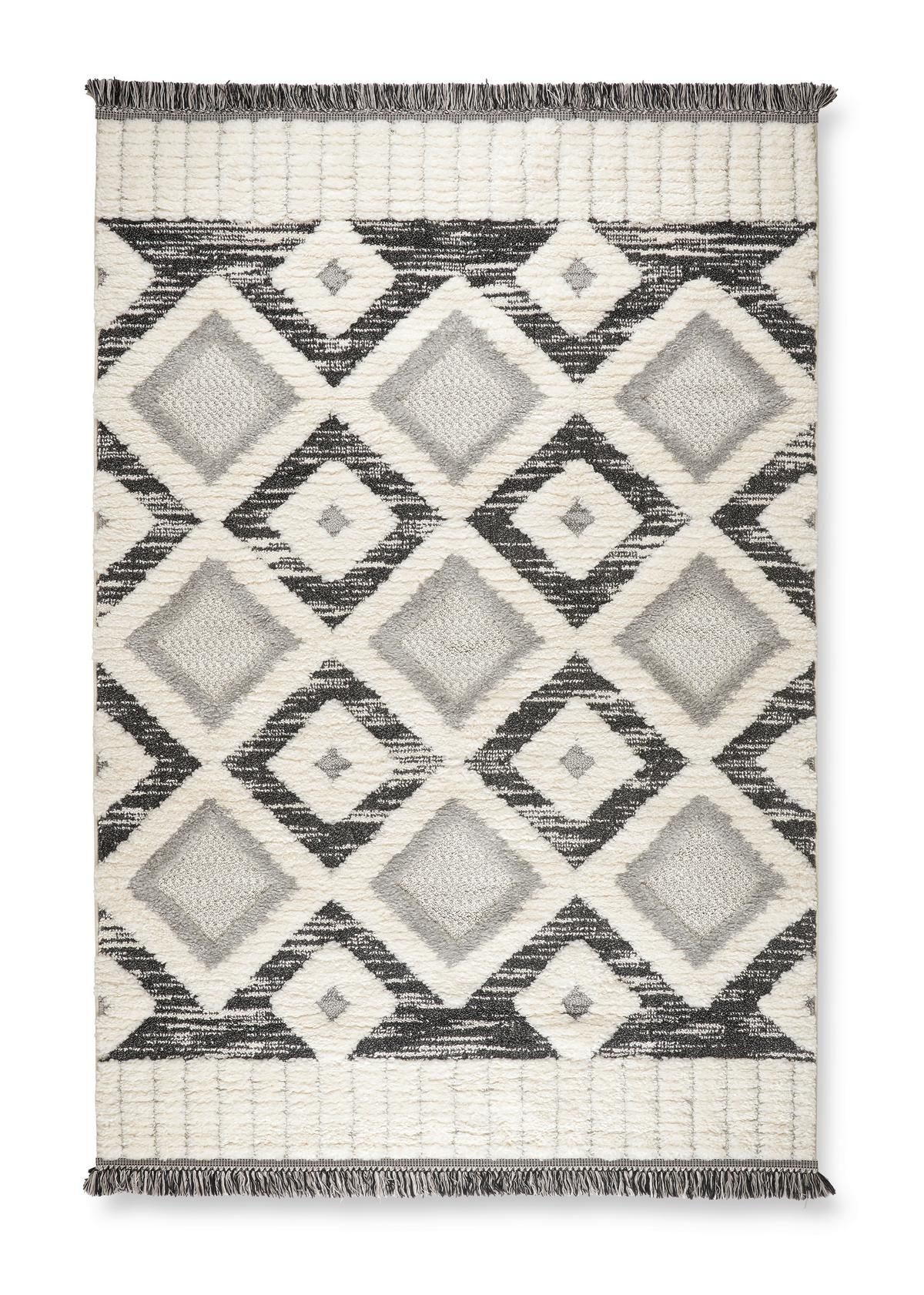 Tkaný koberec Selma 3, 160/230cm - šedá/bílá, Basics, textil (160/230cm) - Mömax