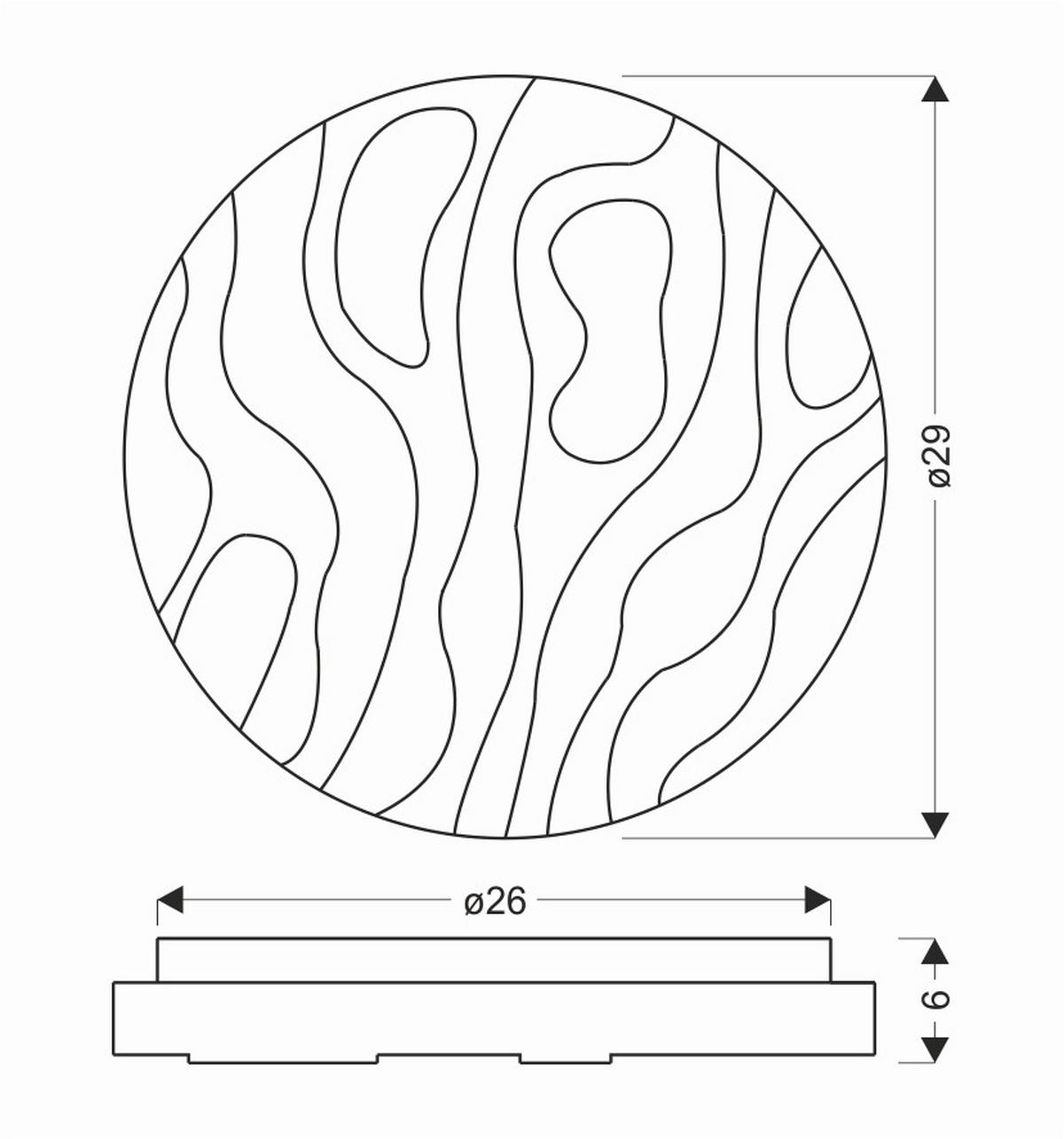 Led-deckenleuchte 12-11268 Nevada - Weiß, KONVENTIONELL, Kunststoff/Metall (29/29/6cm)