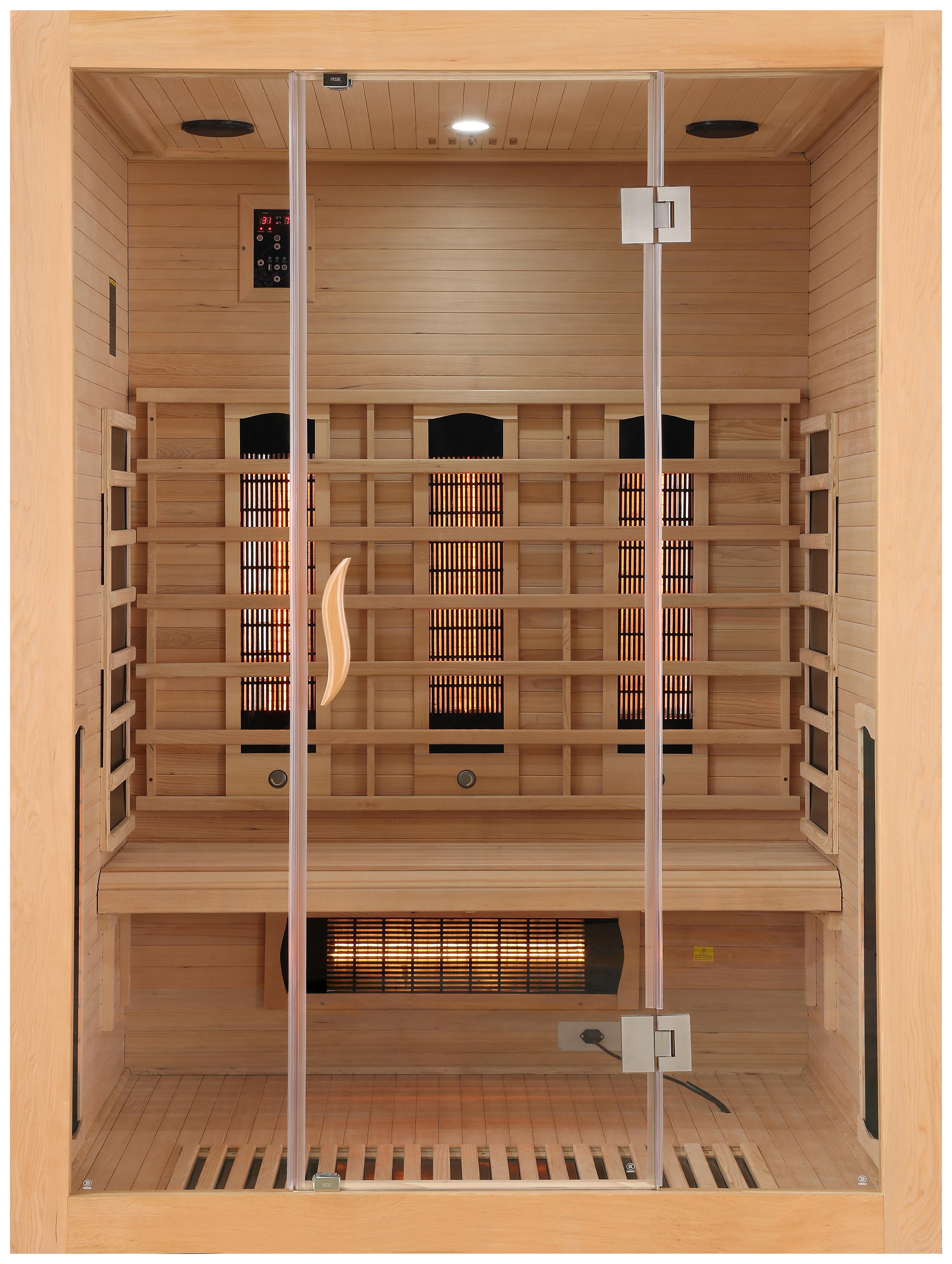 Infrarotkabine 3 Personen LxBxH: 150x120x200 - Naturfarben, KONVENTIONELL, Holz (150/120/200cm) - Sanotechnik