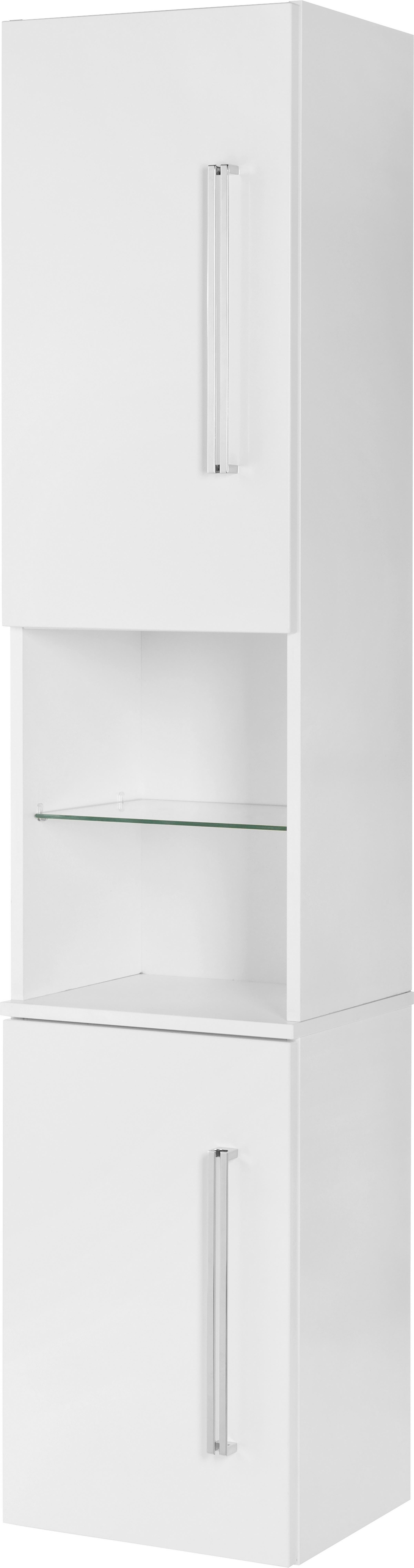 Hochschrank in Weißt mit 2 Türen