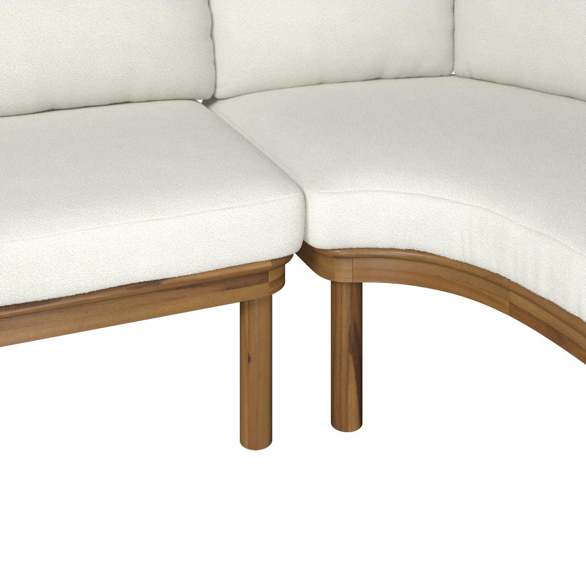 TERASOVÁ SEDACIA SÚPRAVA BELAYA - sivá/biela, Modern, kov/drevo (244/205cm) - Bessagi Garden