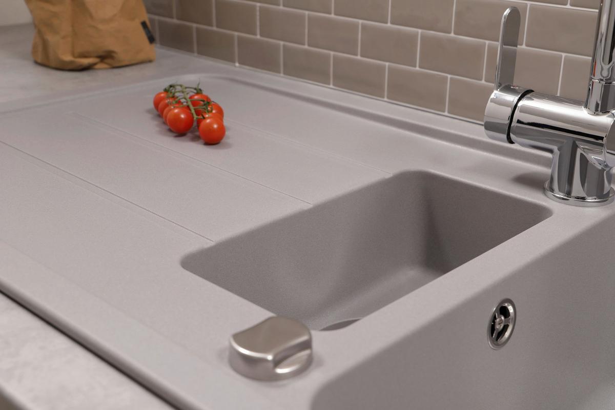 Spüle Austin Grau B: 100 cm - Grau, Design, Stein (100/20/50cm) - Respekta
