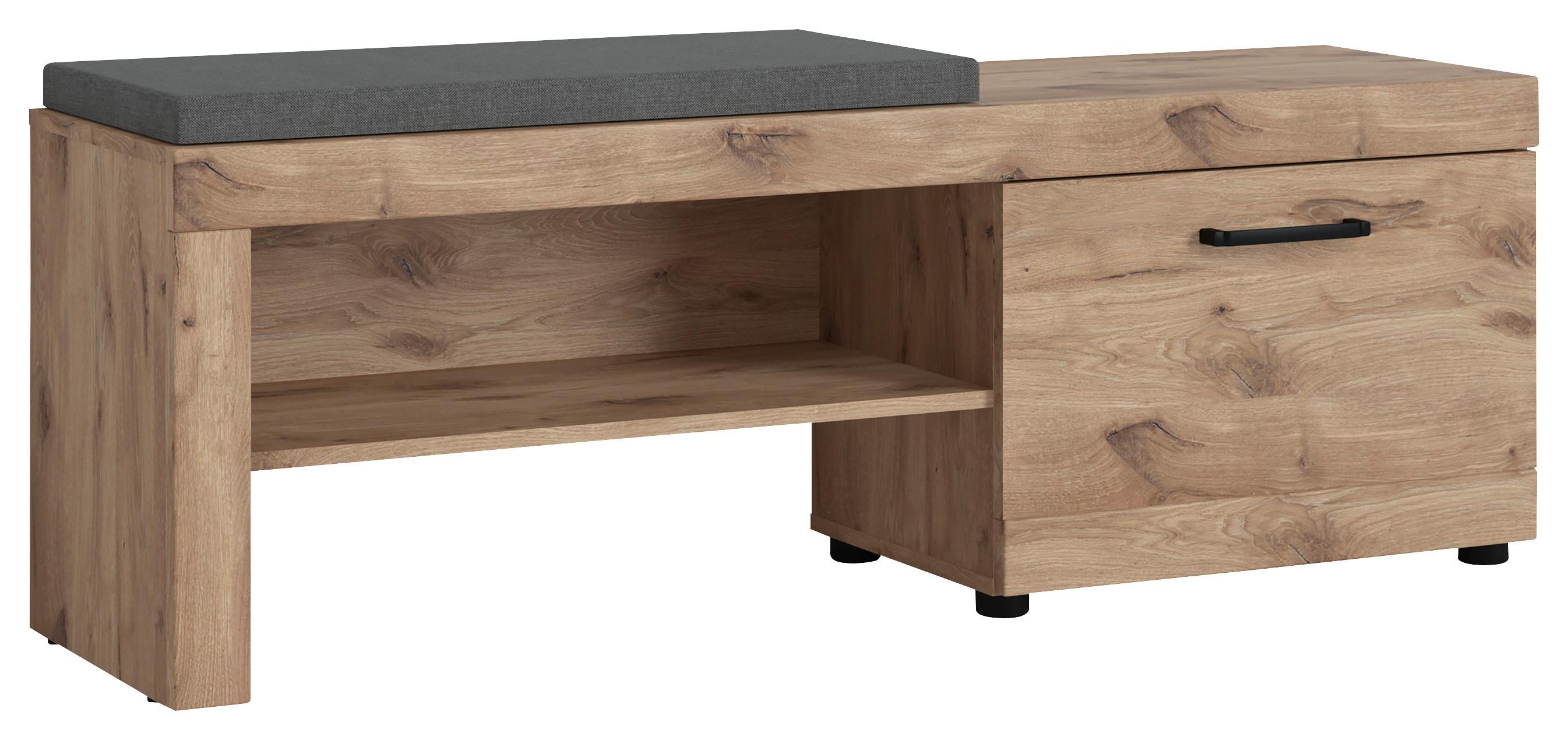 Garderobenbank Roxy Eichefarben Dekor B: 140 Cm