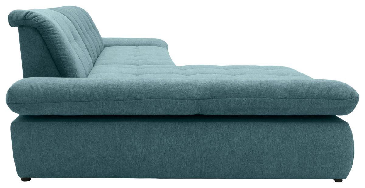 Ecksofa Moric Petrol Mikrofaser - Chromfarben/Petrol, KONVENTIONELL, Textil (172/300cm) - MID.YOU