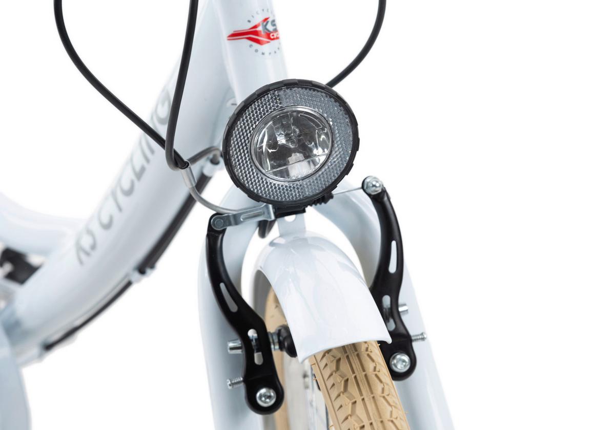 Kinderfahrrad Balloon Weiß Mit Front- U. Rücklicht, 20 Zoll - Weiß, Basics, Metall (25/140/60cm) - KS Cycling