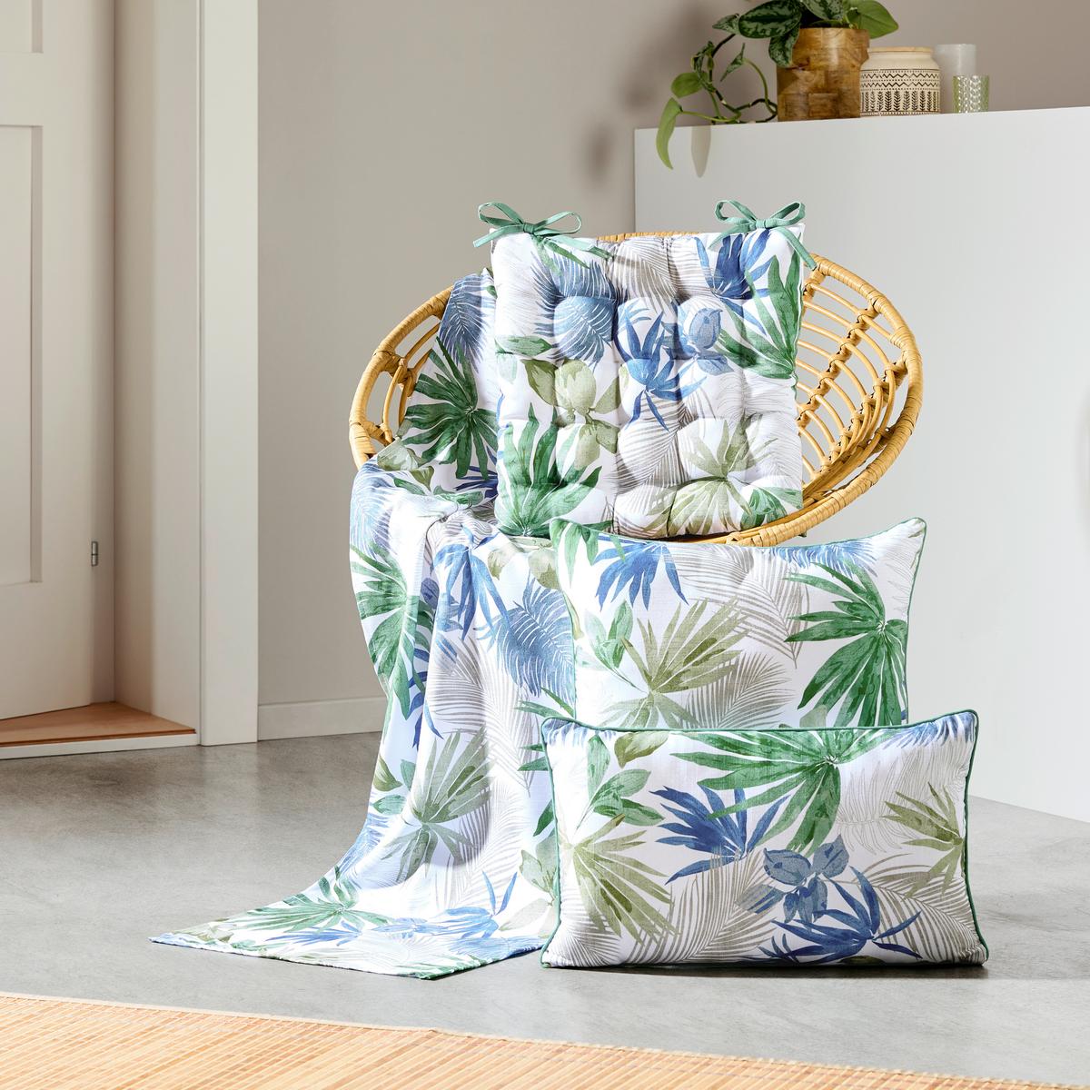 Gartensitzkissen Lia - Grün, MODERN, Textil (40/40/4cm) - Luca Bessoni