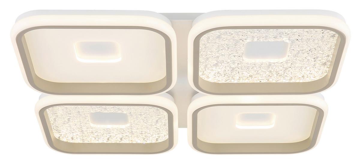 LED-Deckenleuchte Memory-Funktion - Sandfarben/Klar, Design, Kunststoff/Metall (54/54/7,8cm) - Globo