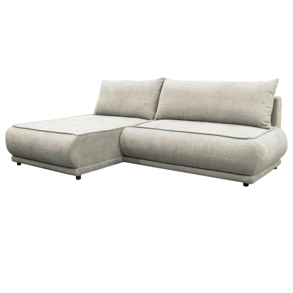 Ecksofa Paros Creme 179x277 Cm - Creme/Schwarz, Design, Textil (179/277cm) - MID.YOU