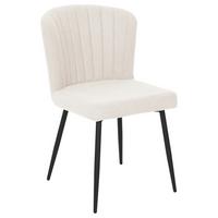 Vierfußstuhl Abbie Leinenoptik Beige, B: 52 Cm - Beige/Schwarz, KONVENTIONELL, Holz/Textil (52/82/60cm) - P & B