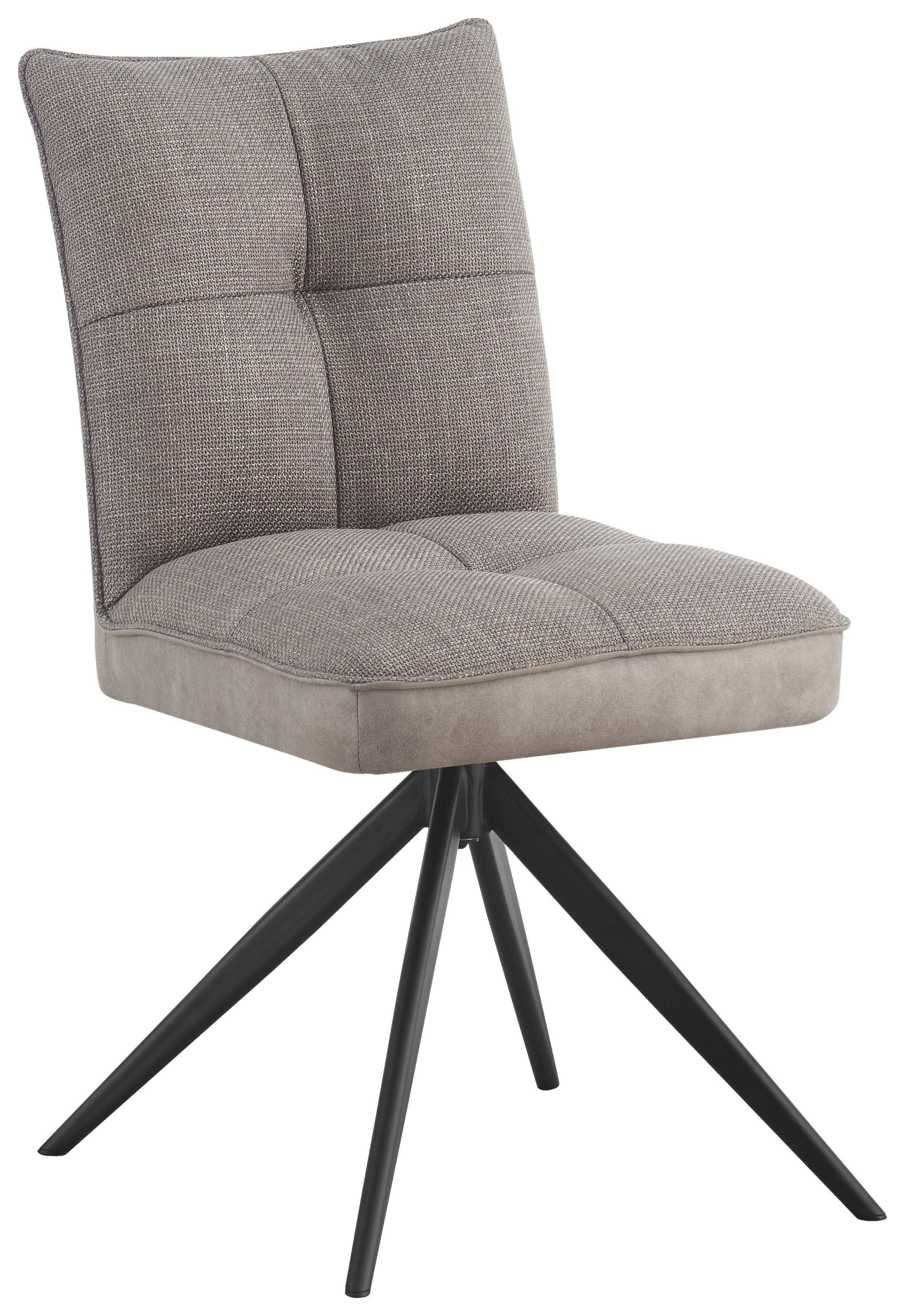 ŽIDLE MAYA - šedá/černá, Moderní, kov/textil (49/89/65cm) - Premium Living