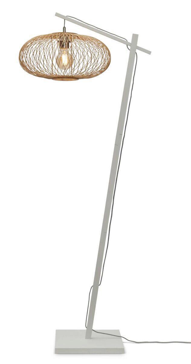Stehleuchte Cango/fs/ad/w/4020/n - Naturfarben/Weiß, Trend (150/40/62cm) - Good & Mojo