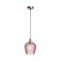Hängeleuchte Vila Violett B: 18 cm - Violett, Basics, Glas (18/18/24cm) - Kayoom