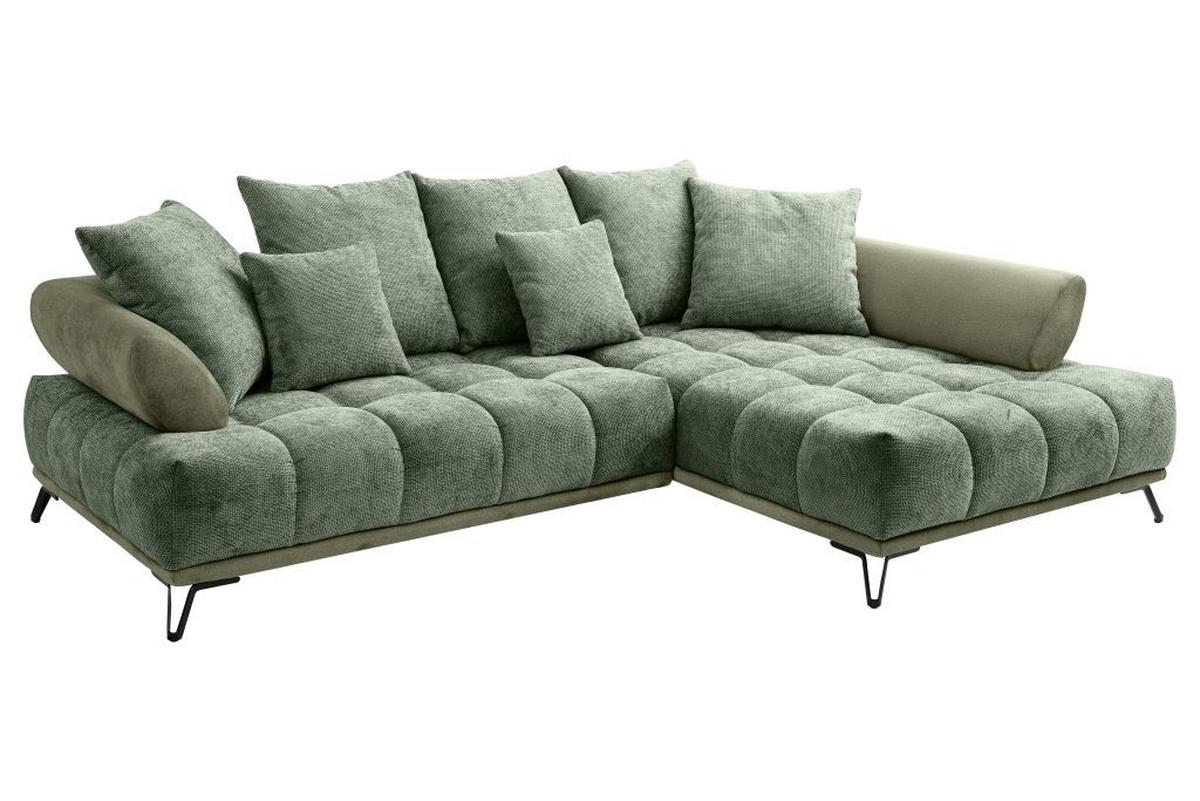 LARGO, pravá, zelená, potřeba šířky dveří 90 cm - černá/zelená, Moderní, kov/textil (262/184cm)