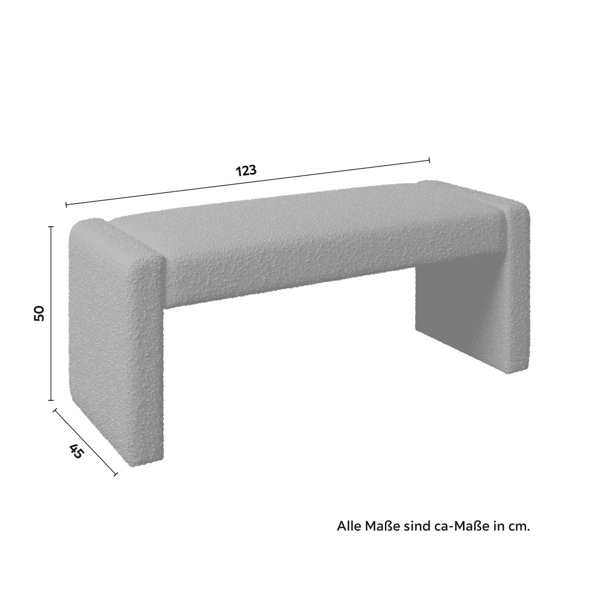 SEDACÍ LAVICE ANDREA - šedá, Moderní, dřevo/textil (123/50/45cm) - Bessagi Home