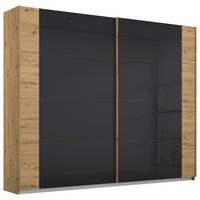 Schwebetürenschrank Artemis B: 225cm Anthrazit/Eiche Dekor - Anthrazit/Eiche Artisan, MODERN, Glas/Holzwerkstoff (225/210/62cm) - Rauch Möbel