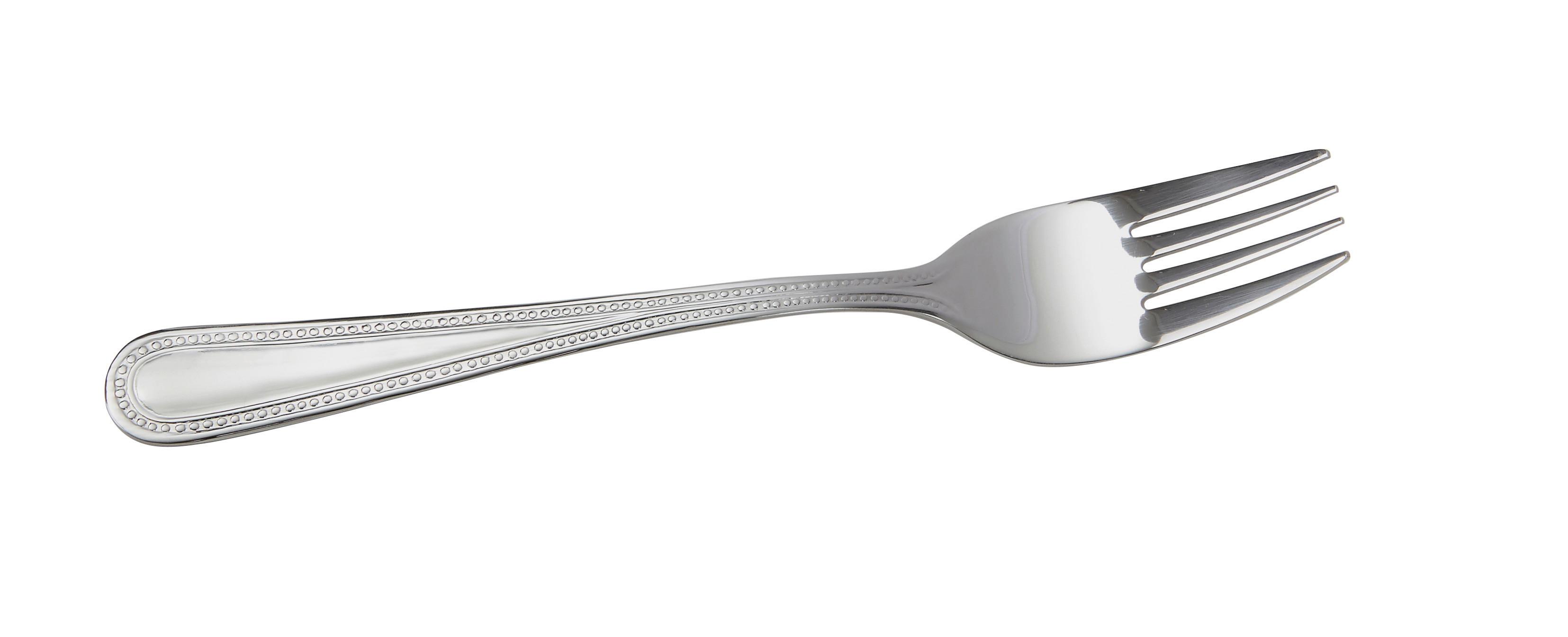 Gabel Jaqueline 4er Set L: ca. 18,8 cm - Edelstahlfarben, KONVENTIONELL, Metall (18,8cm) - Luca Bessoni