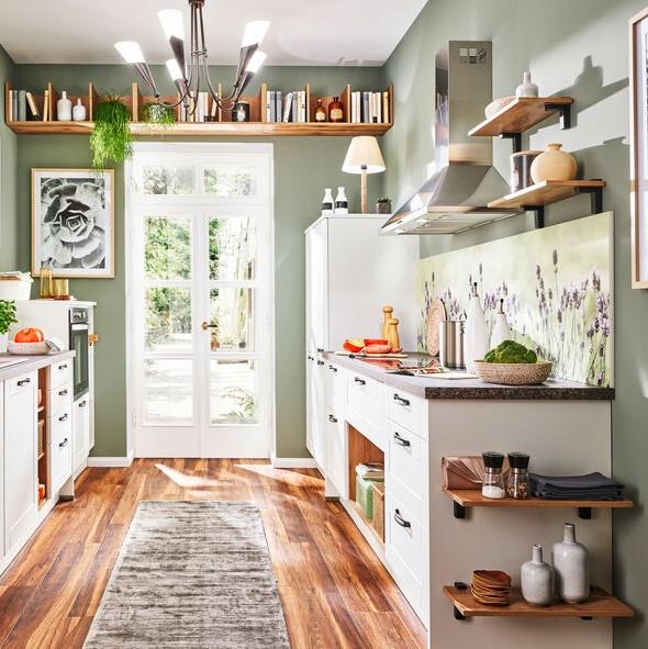 Einbauküche Pn 435 Frei Planbar Modernes Design - Eichefarben/Weiß, Holzwerkstoff - Pino