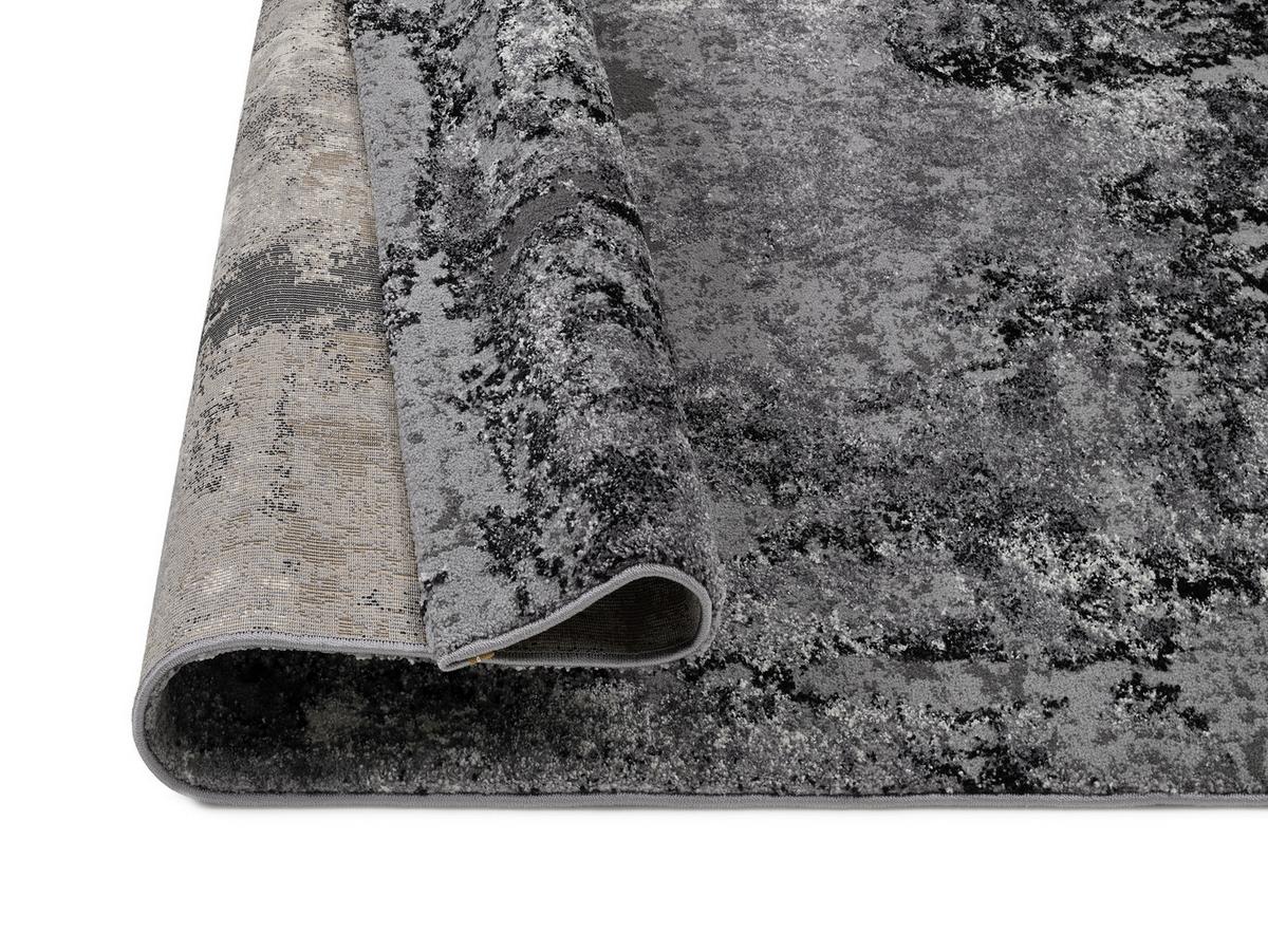 Webteppich Grau Timeline Quantum Grau 200x200 cm - Dunkelgrau/Hellgrau, Design, Textil (200/200cm) - Novel