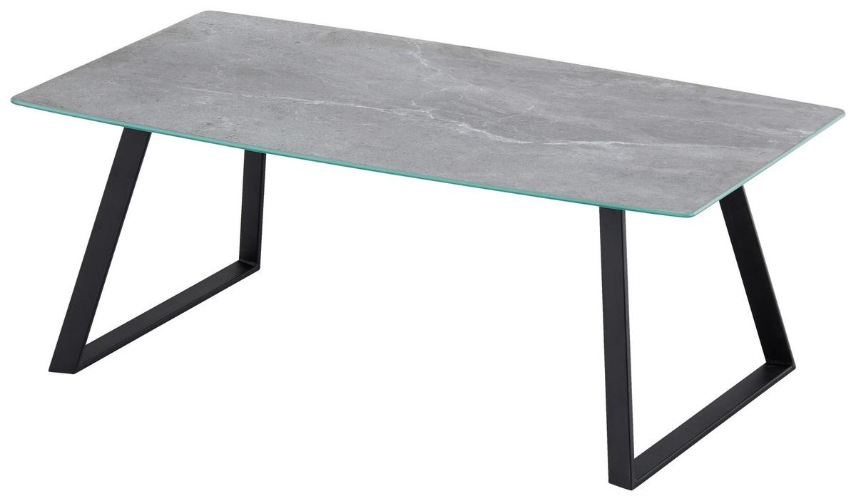 Couchtisch mit Glasplatte Living Schwarz - Anthrazit/Schwarz, MODERN, Glas/Metall (105/40/60cm)