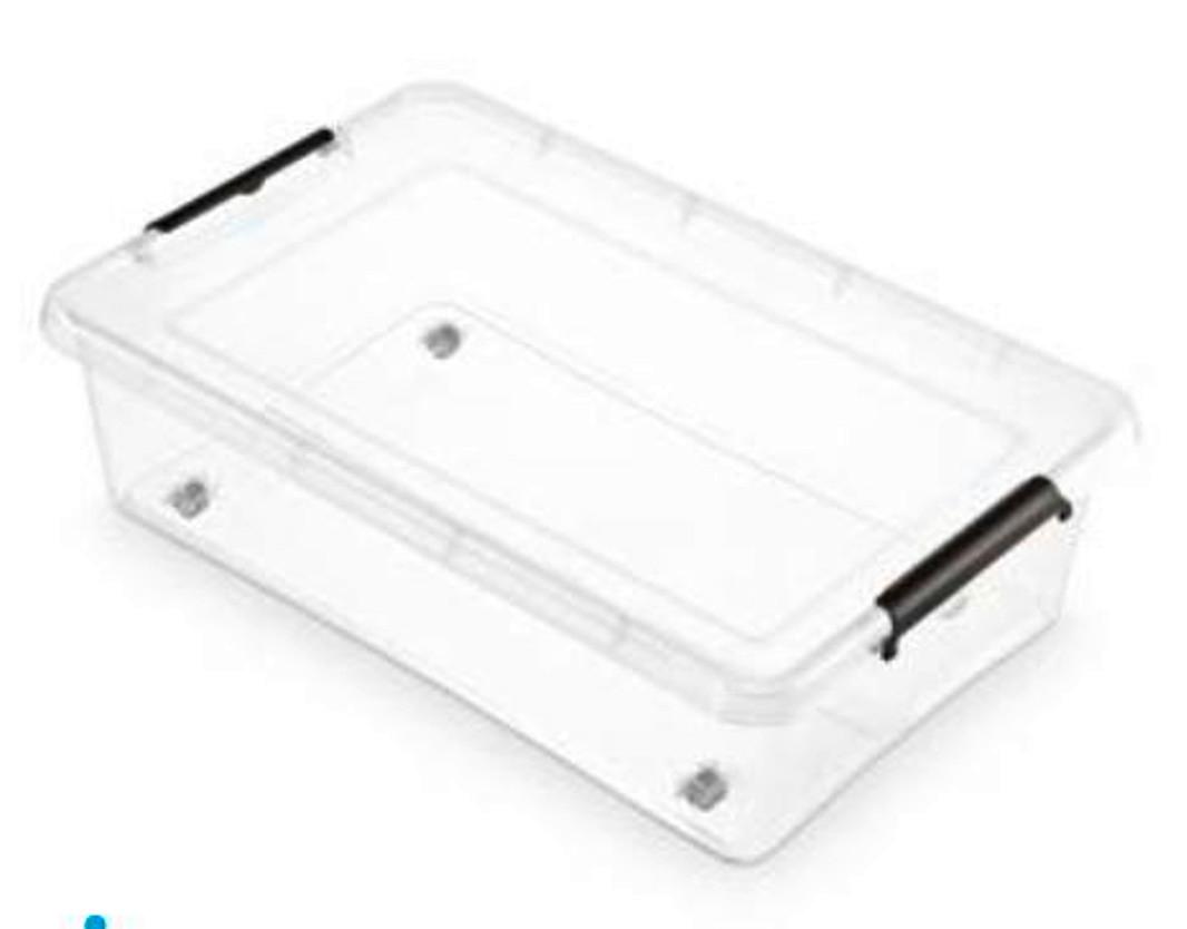 box pod posteľ na kolieskach AIKO - CA. 29L - EXT- - priehľadné/čierna, Konventionell, plast (58/39/16,5cm) - Mömax