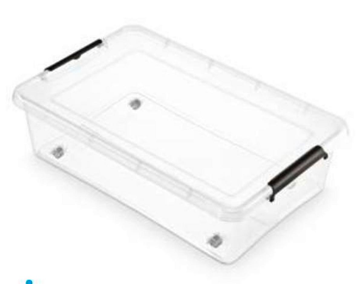pojízdný úložný box pod postel AIKO - CA. 29L - EXT- - černá/průhledné, Konvenční, plast (58/39/16,5cm) - Mömax
